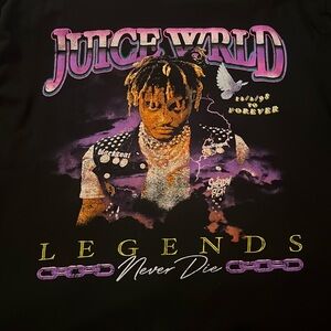 Juice Wrld purple and black t shirt